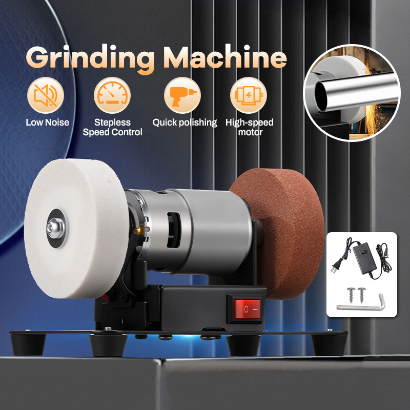 100W Double Grinder Machine Grinder 7 gears Electric Bench Grinder for ...