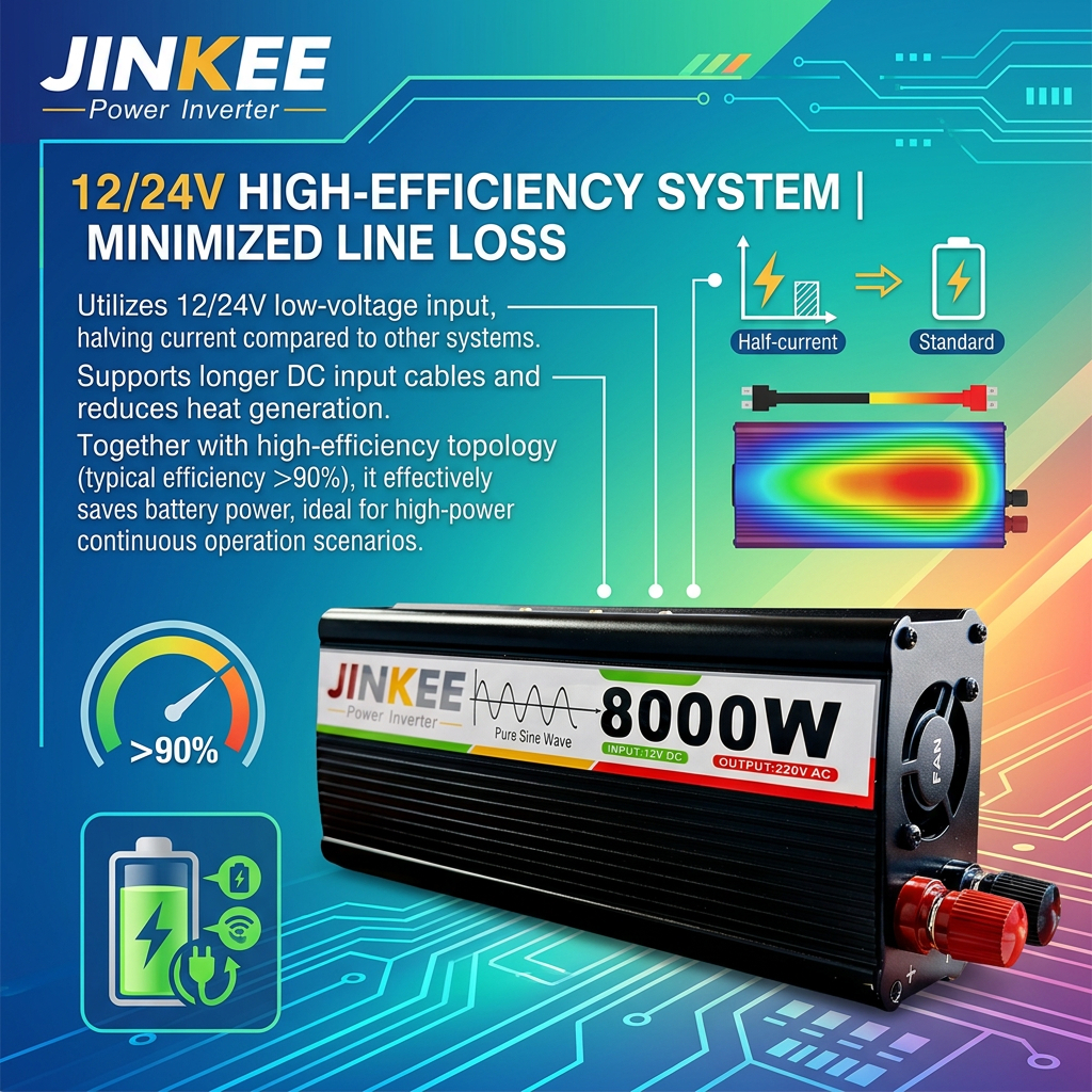 Power Inverter 12v to 220v 24V pure sine wave Heavy-Duty Dual AC ...