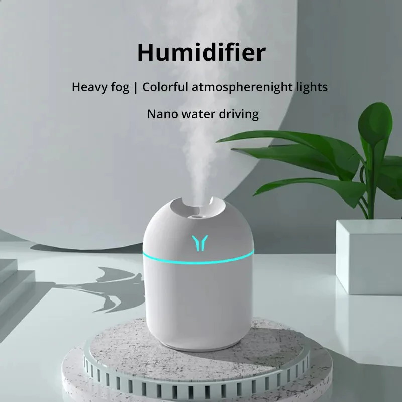 LXL 250ml Mini Ultrasonic Air Humidifier RGB Mood Light USB Home ...