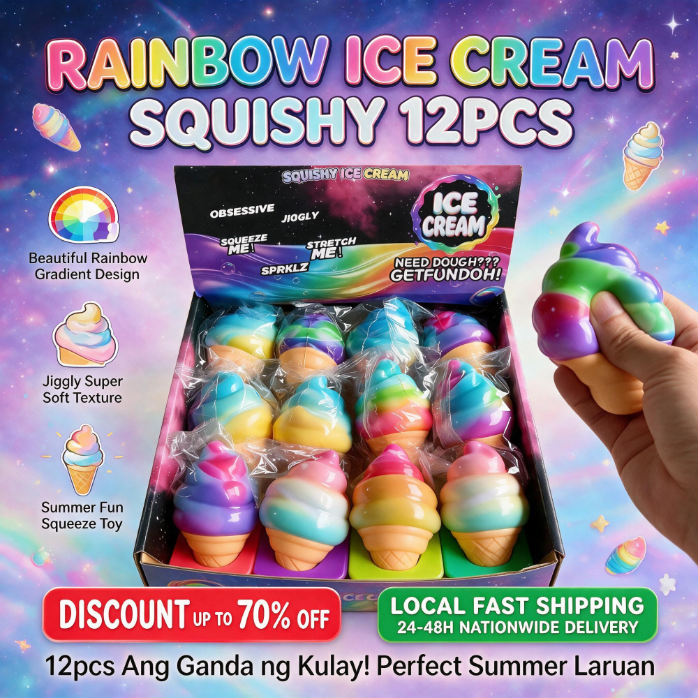 12pcs Wholesale Rainbow Popsicle Squishy Toy For Kid, Squeeze Toy Slow ...