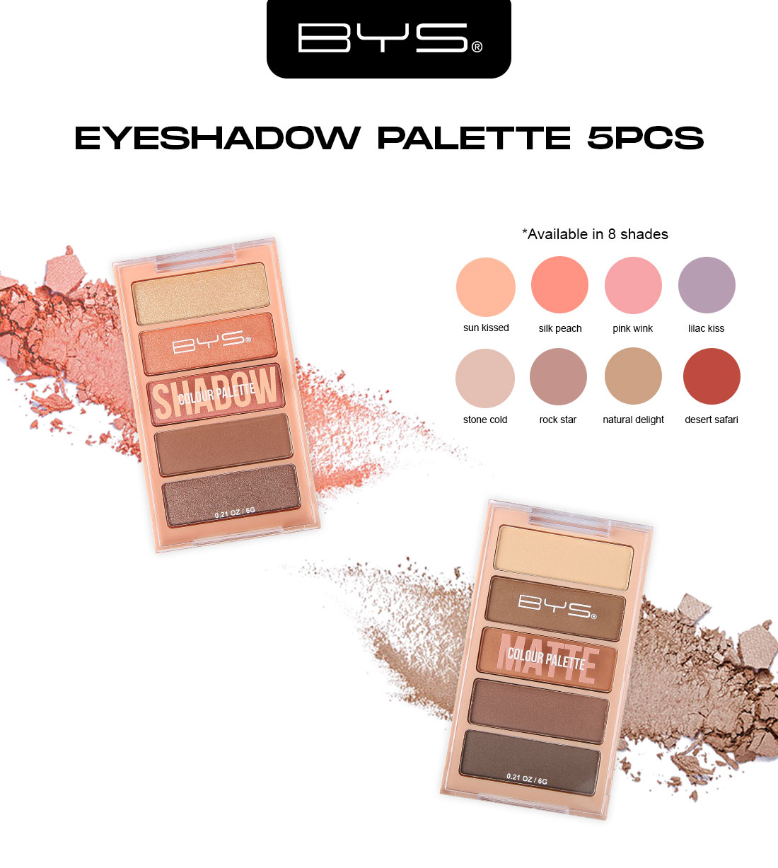 BYS Matte Eyeshadow 5PC | Shopee Philippines