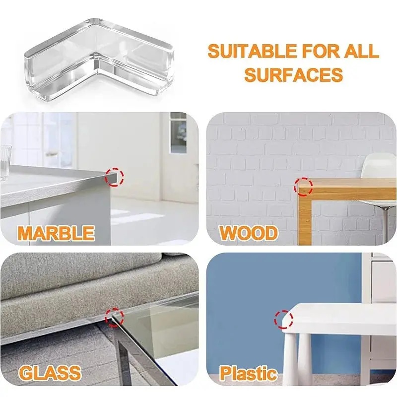 Baby Safety Soft Transparent Protector Table Corner Child Safety Edge ...