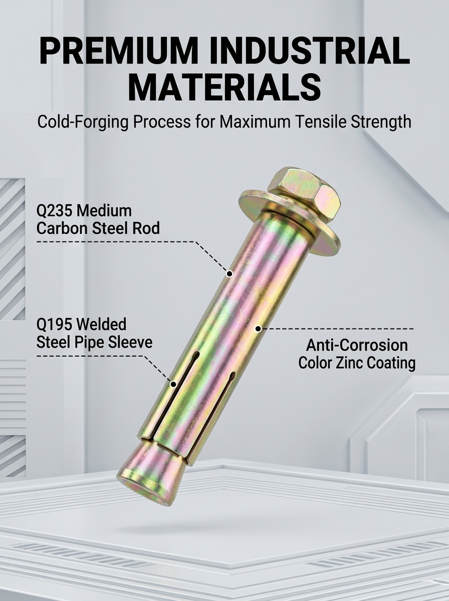 BESTGUARD Zinc-Plated Internal Expansion Bolt Steel Sleeve Anchor 6 ...