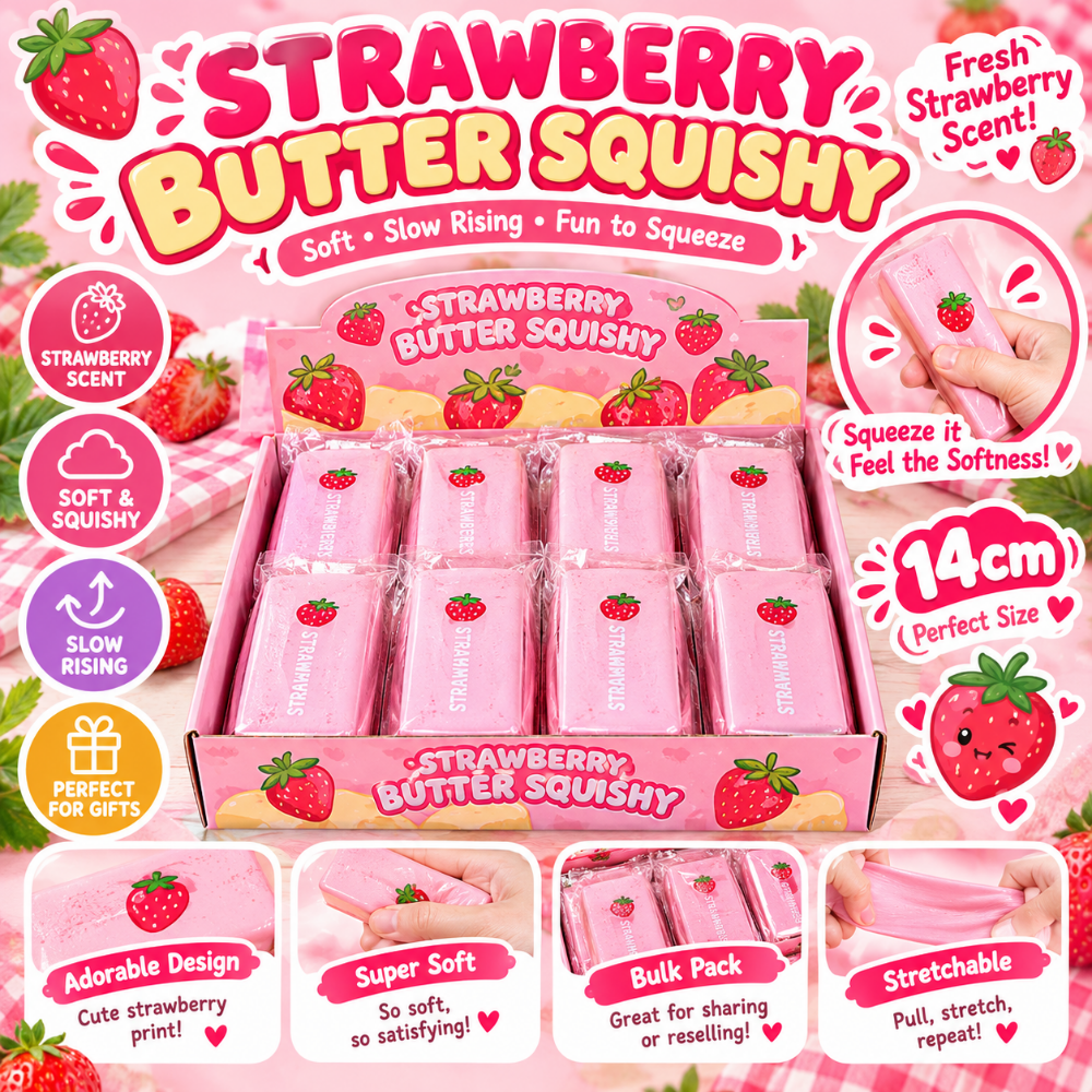 12Pcs Realistic Fake Butter Bakery Squishy Set Funny Prank Food Toy ...