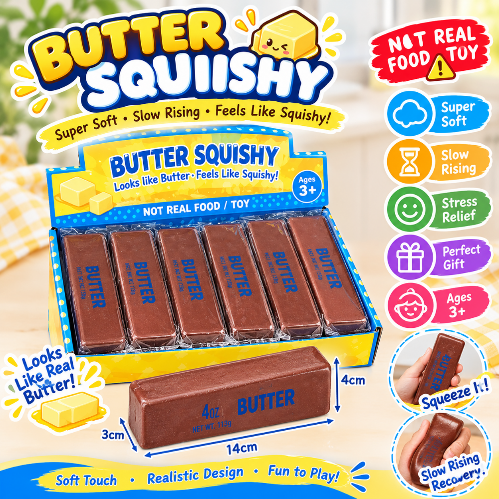 12Pcs Realistic Fake Butter Bakery Squishy Set Funny Prank Food Toy ...