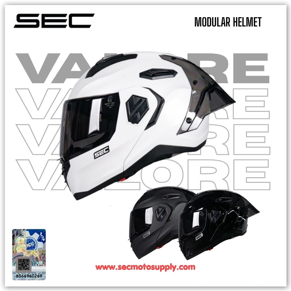 SEC Valore Plain Modular Helmet for Motorcycle (M-XXL) | Shopee Philippines