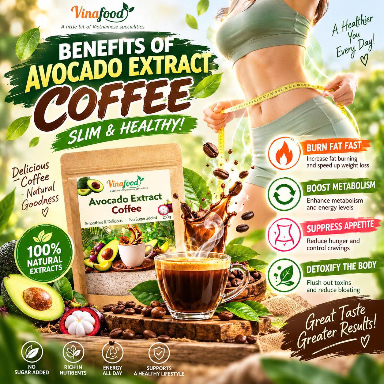 READY STOCK AVOCAFE EXTRACT COFFEE Avocado exctract, Barley grass ...