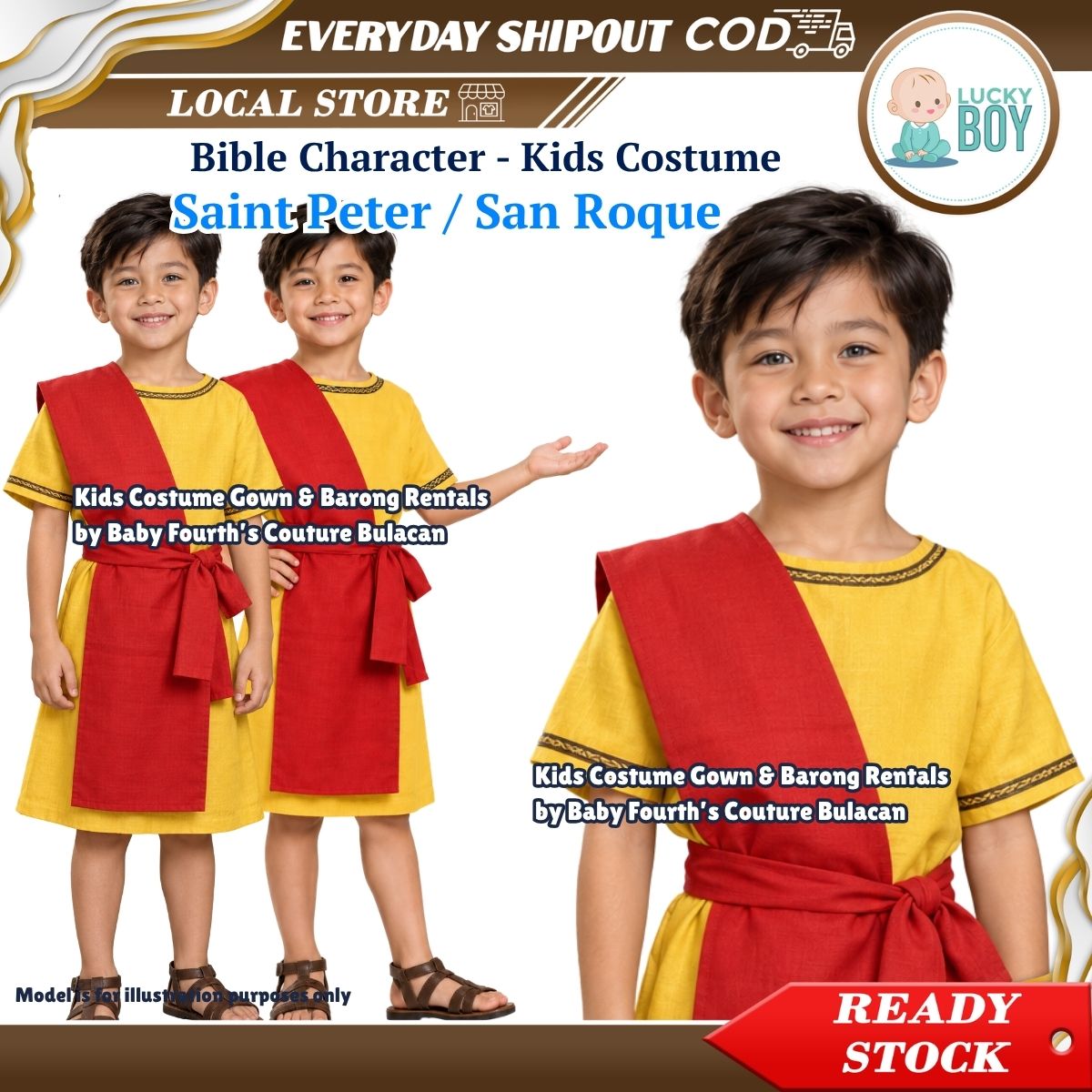 LB Bible Character Parade of Saint Peter San Roque Catholic Costume for ...