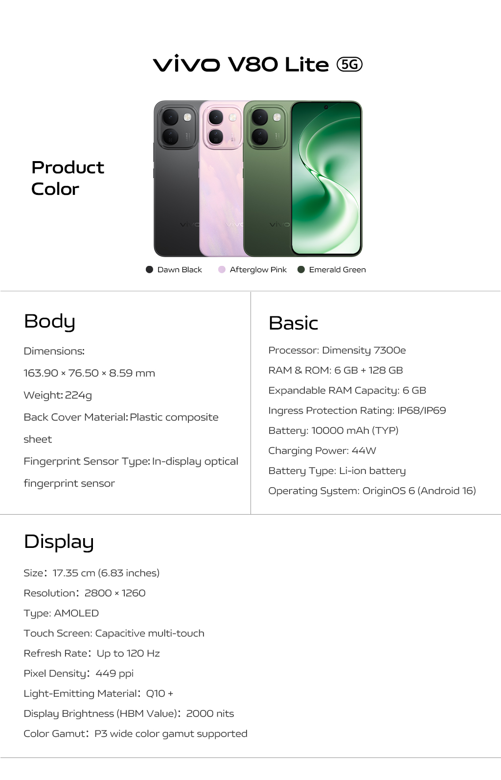 NEW vivo V80 Lite【6 months, 0% Interest】 | 10000mAh | IP68 IP69 | 50MP ...
