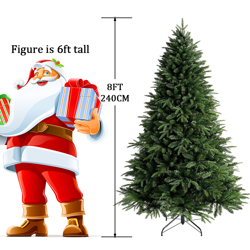 Christmas tree 4FT/5FT/6FT/7FT/8FT PE&PVC Pointed Tree Xmas Decor ...