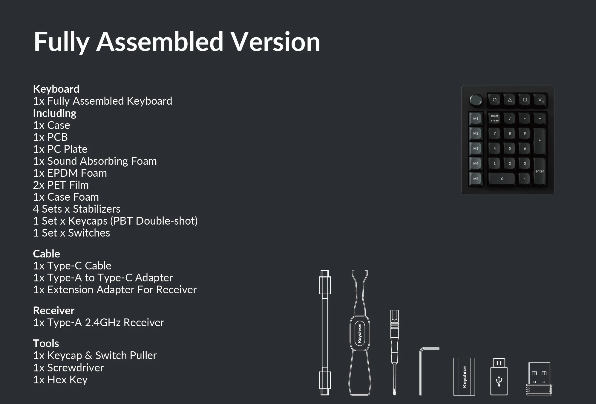 Keychron V0 Ultra 8K Wireless Custom Number Pad, Tri-mode, RGB, QMK ...