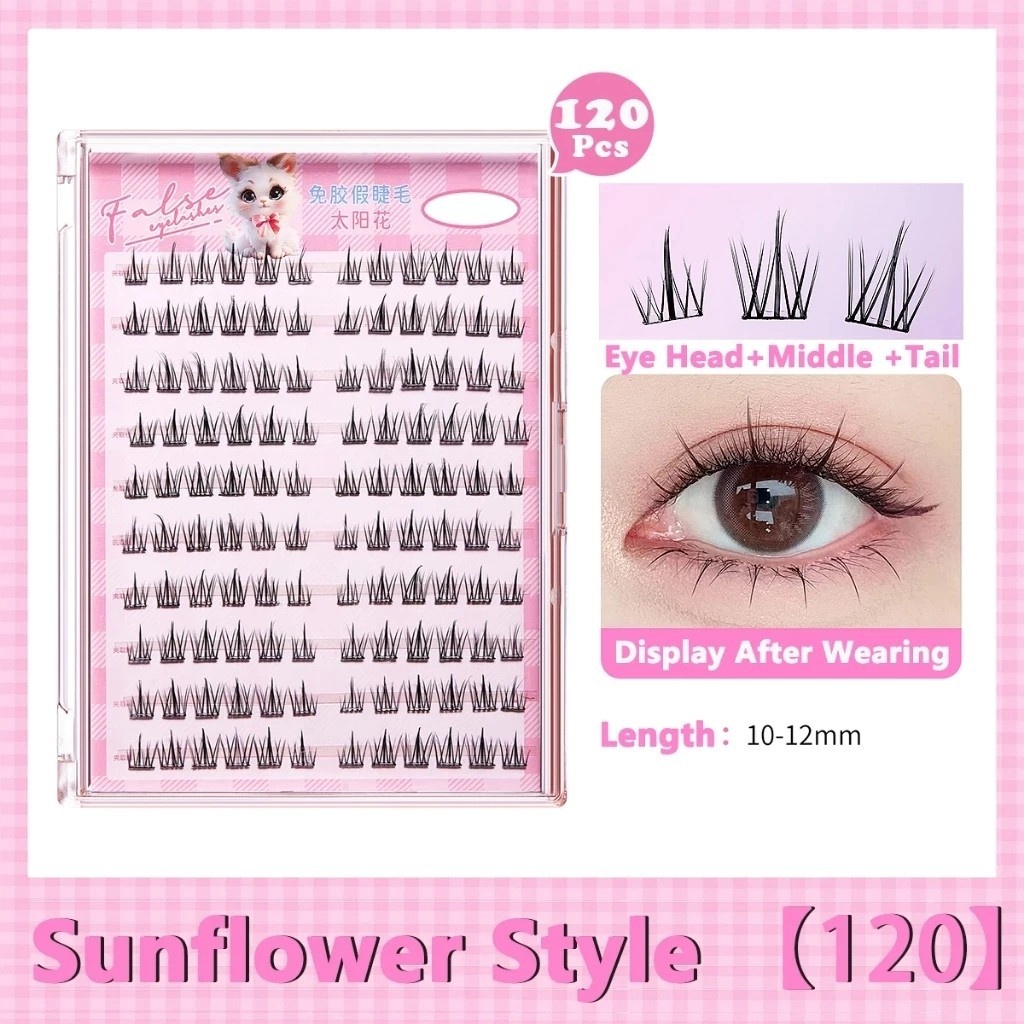 100-120 Cluster Glue-free False Eyelashes Self-Adhesive New Upgraded ...