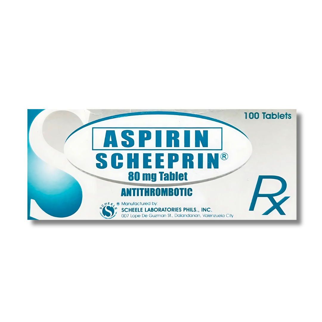 RX: Aspirin Tablet 80mg - 1 Box (Scheeprin, Philprin) | Shopee Philippines