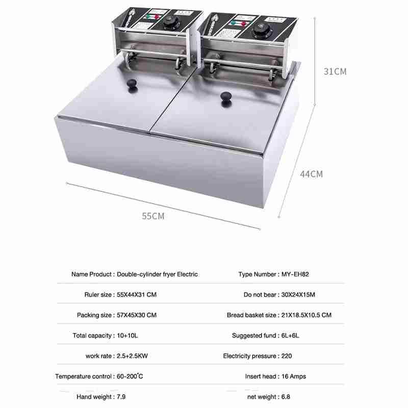 Stainless Steel Frying Machine Electric Deep Fryer , Fried Chicken ...