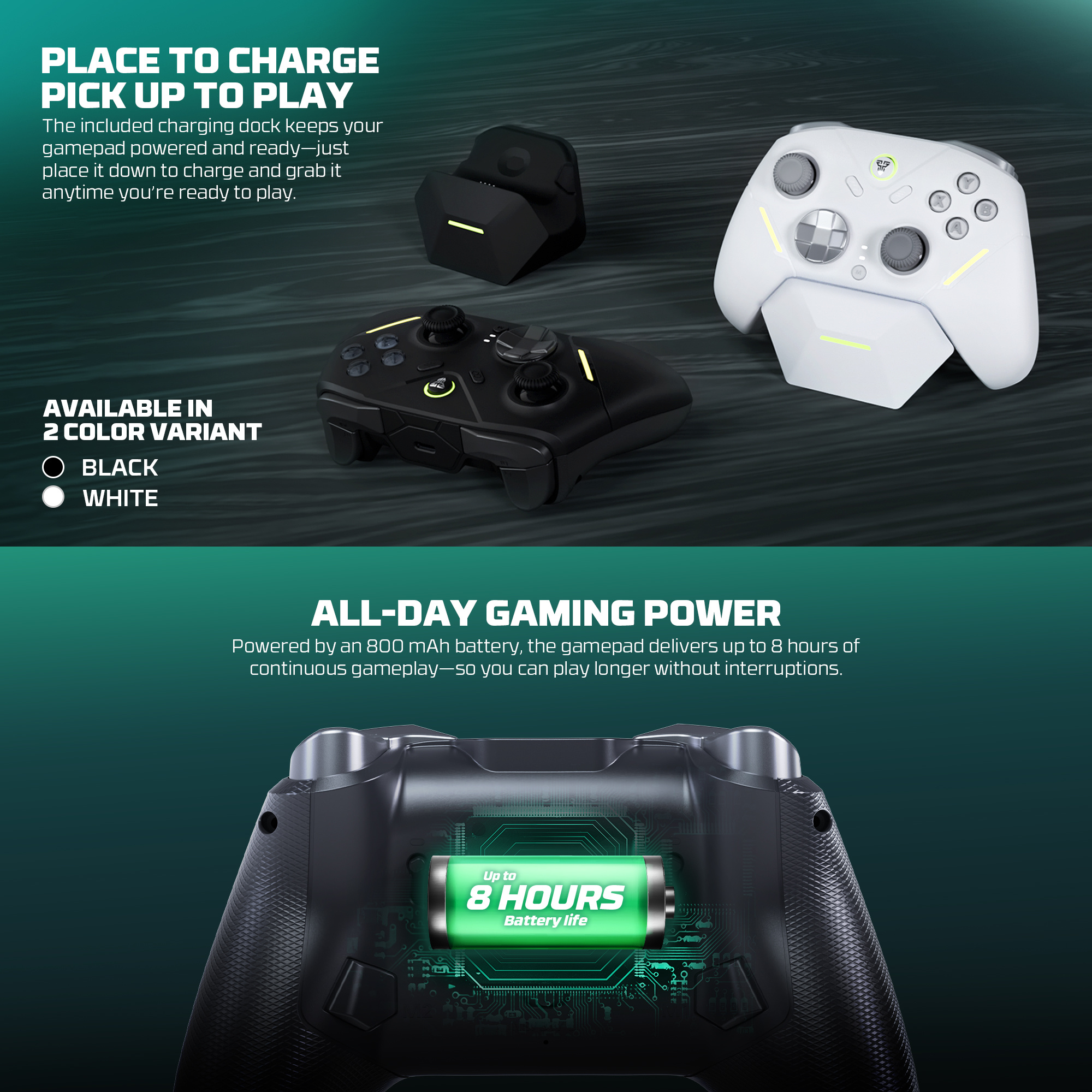 Fantech WGP18 ZENITH PRO Multi-Platform Gamepad Tri-mode Connectivity ...