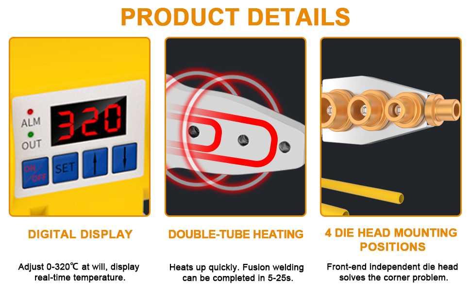 1000W Hot Melt Machine/Fusion Machine/PPR Heater Machine Heavy Duty ...