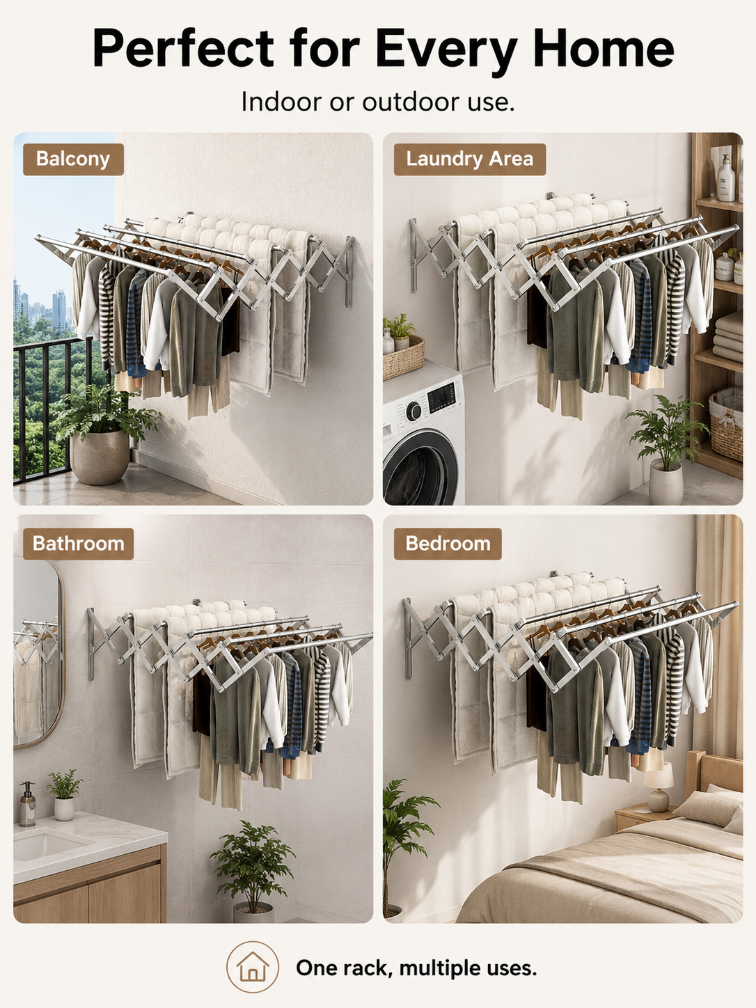 Foldable Sampayan Stainless Steel Drying Rack Clothes Rack Heavy Duty ...