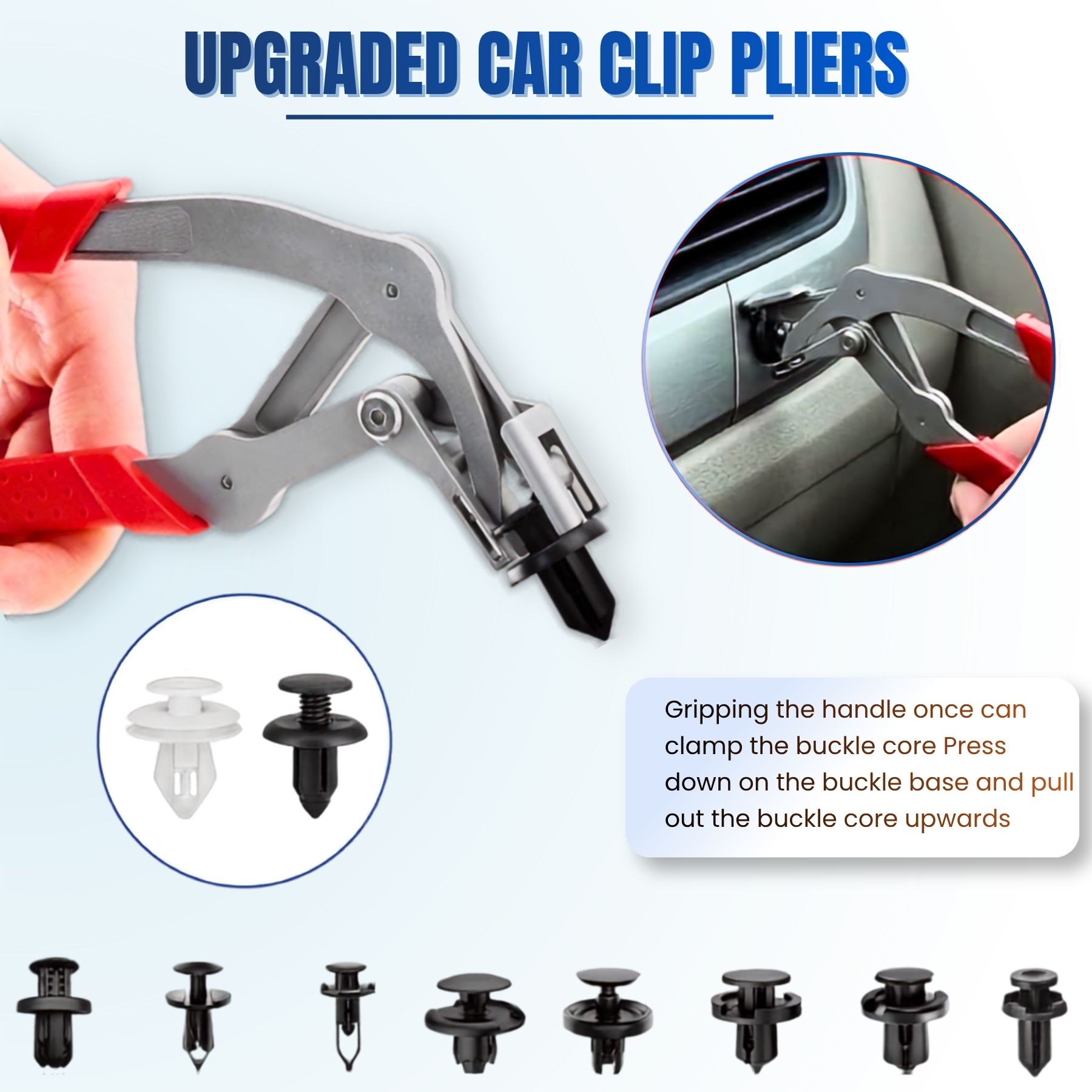 Clip Removal Pliers SalinKo Trim Fastener Panel Remover Stainless Steel ...