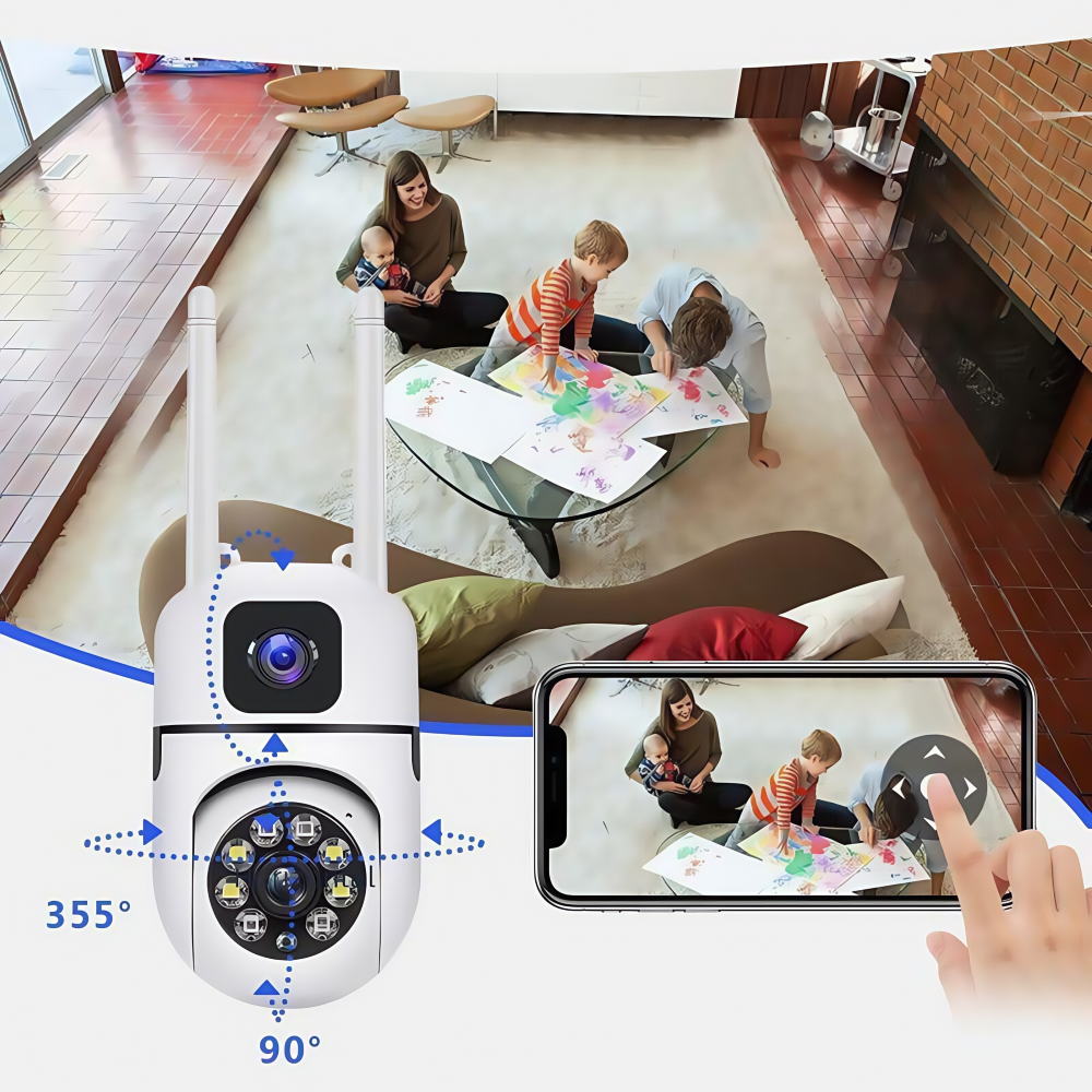 V380 PRO CCTV Camera Dual Lens 5K HD Night Vision 360° Panoramic Motion ...