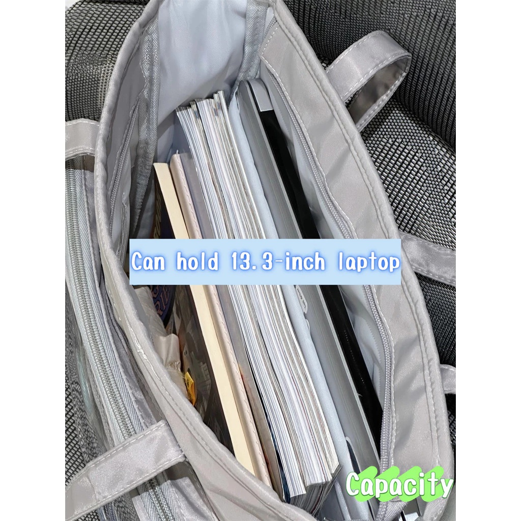 Large Capacity Ita Bag Cute Transparent Crossbody Bag DIY Badges ...
