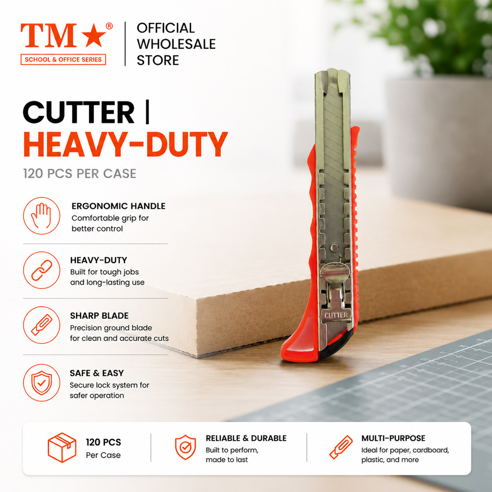 TM | 120 pcs Cutter Knife - Heavy Duty (TM-1887) | Shopee Philippines