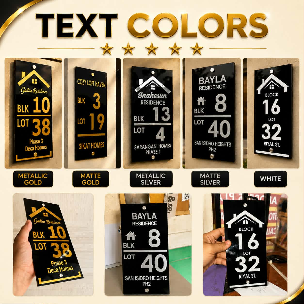 Personalized House Number Address Plate 9*4 Custom Home Address Sign ...