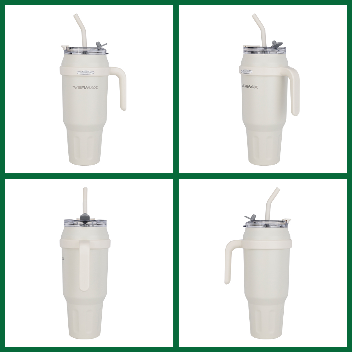 Vermax Tumbler 1.5L Stainless Steel Quencher Cup Hot & Cold Leakproof ...