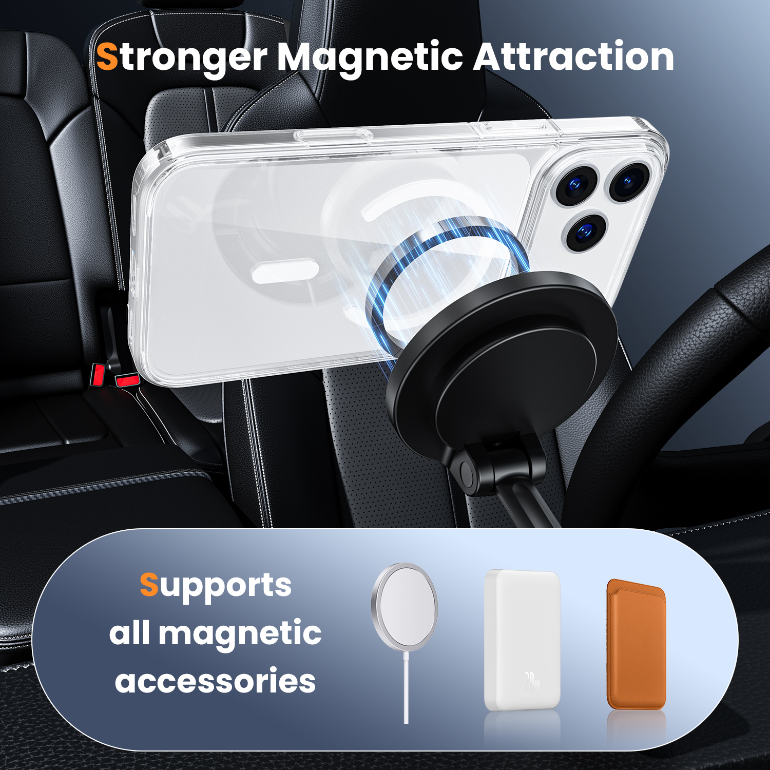 WSKEN For iPh18ProMax/18Pro/17/16/15Transparent Magnetic PhoneCase Anti ...