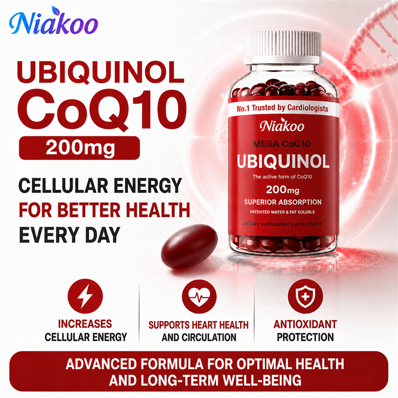 Coenzyme Q10 Ubiquinol Healthy Aging Formula with Omega-3 DHA EPA ...
