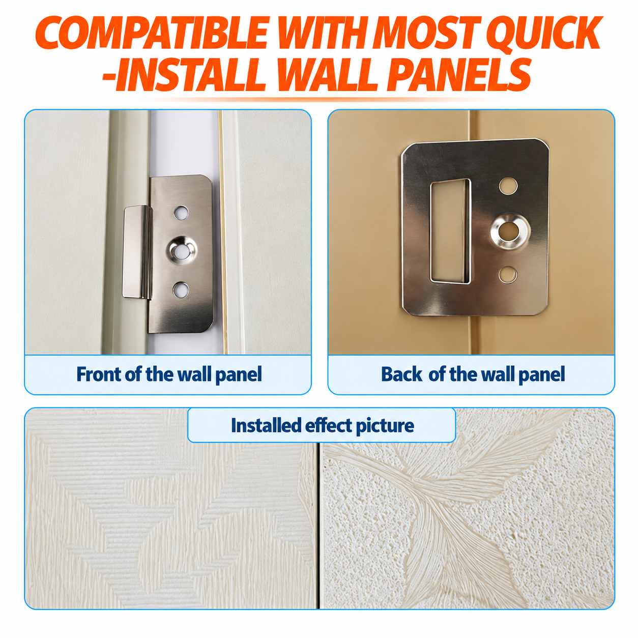 300PCS Metal Clip Wall Cladding Clip PVC Wall Panel Clip For Wpc Wall ...