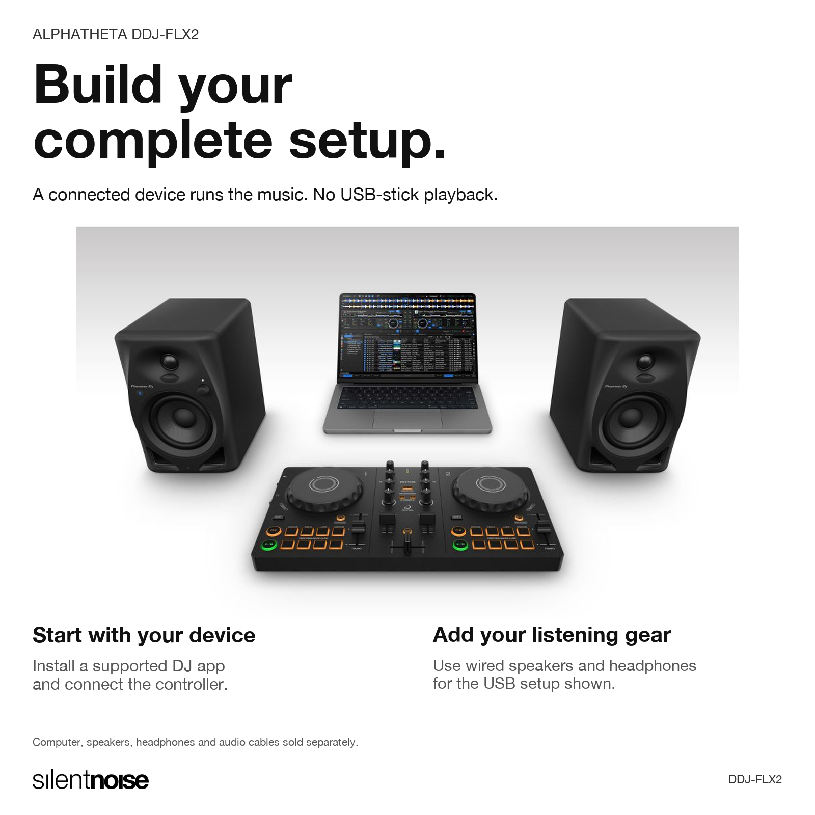 AlphaTheta DDJ-FLX2 Two-Channel DJ Controller | rekordbox, djay ...