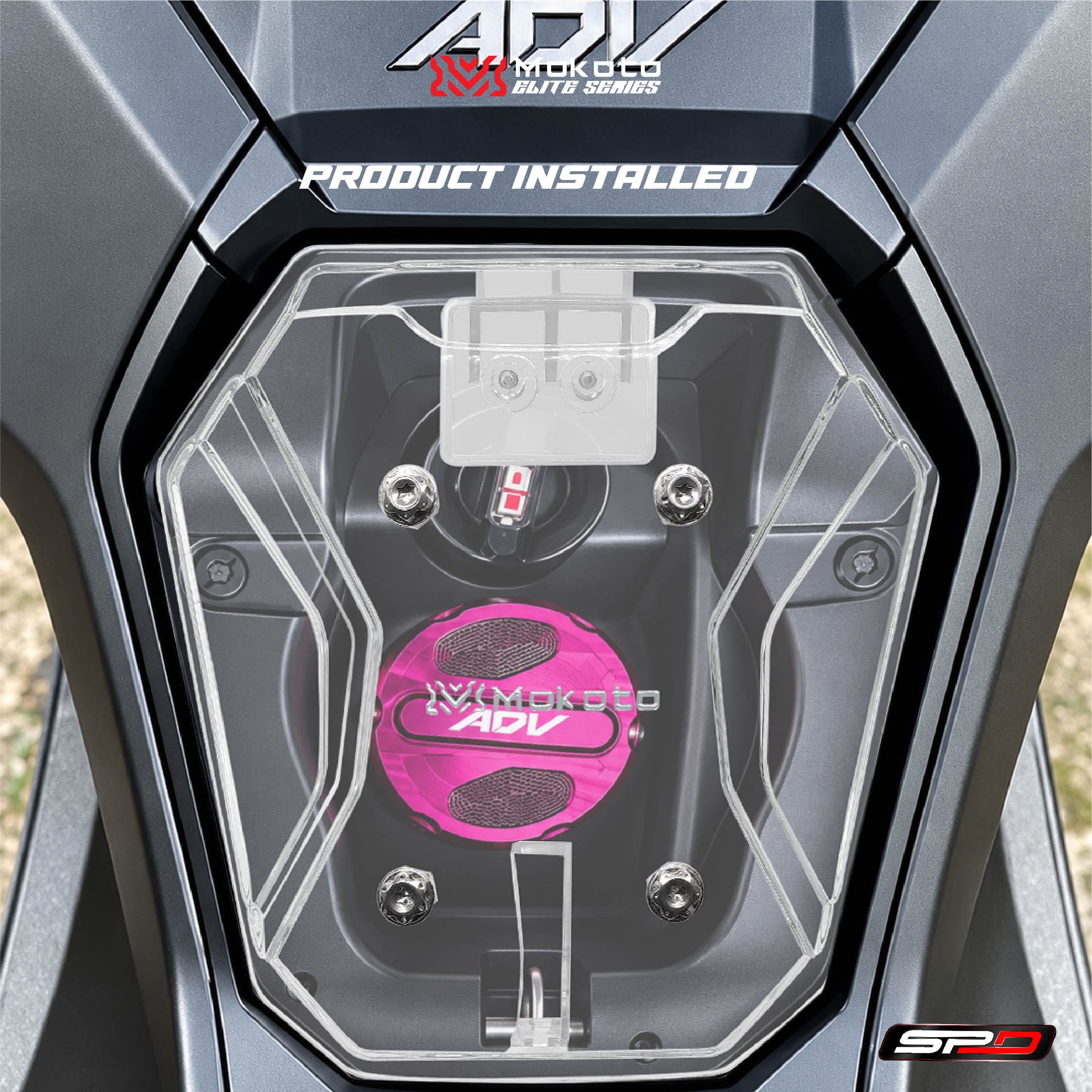 MOKOTO ELITE GAS TANK COVER ADV 160 CLEAR VIEW ELITE-13018 FUEL TANK ...