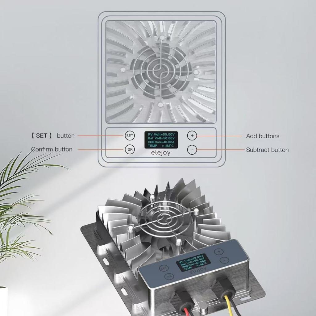 ELEJOY MPPT 200W 400W 600W Step-down Real Time Solar Battery Recharging ...