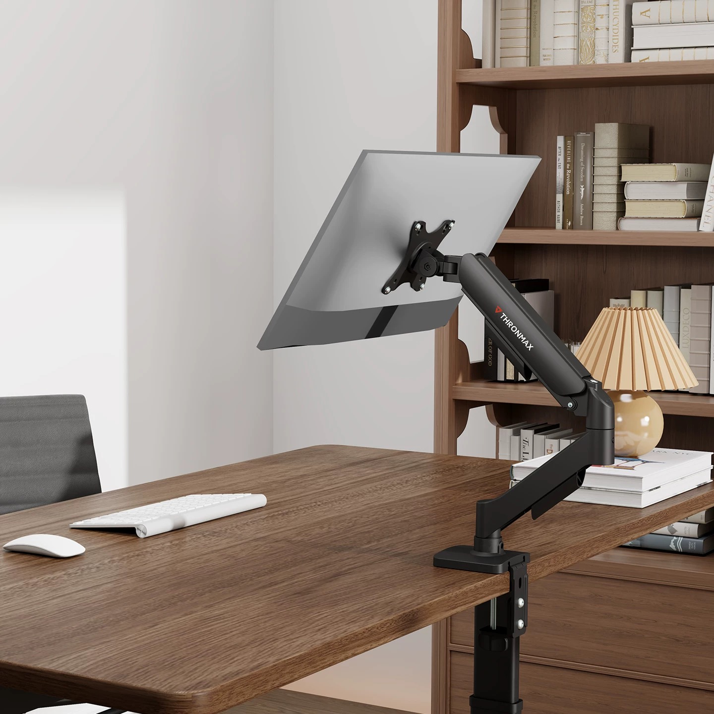 THRONMAX MS25 Monitor Arm Desk Mount Black Adjustable Rotating Lifting ...