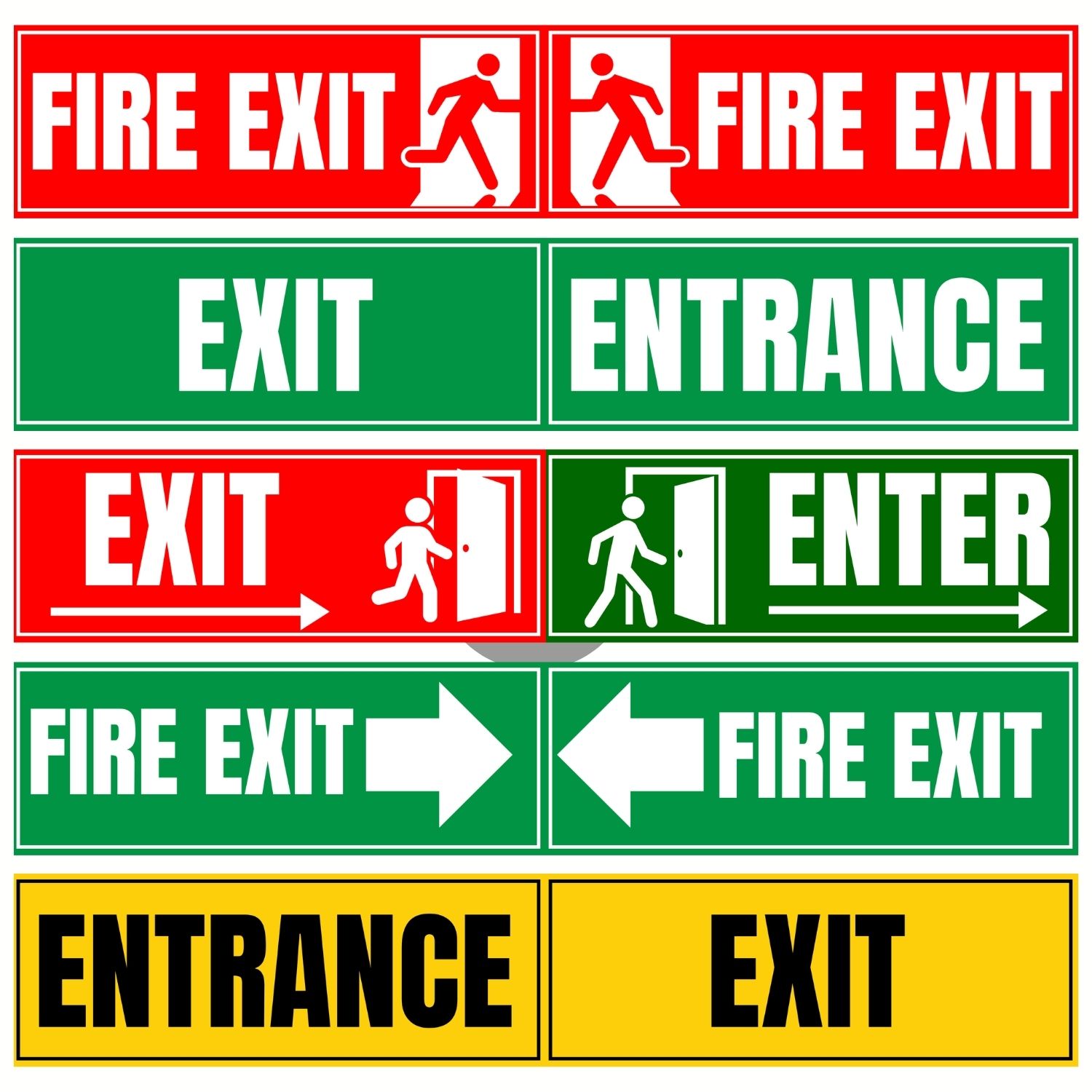 Entrance Exit Signages New (Laminated Signage and Waterproof Vinyl ...