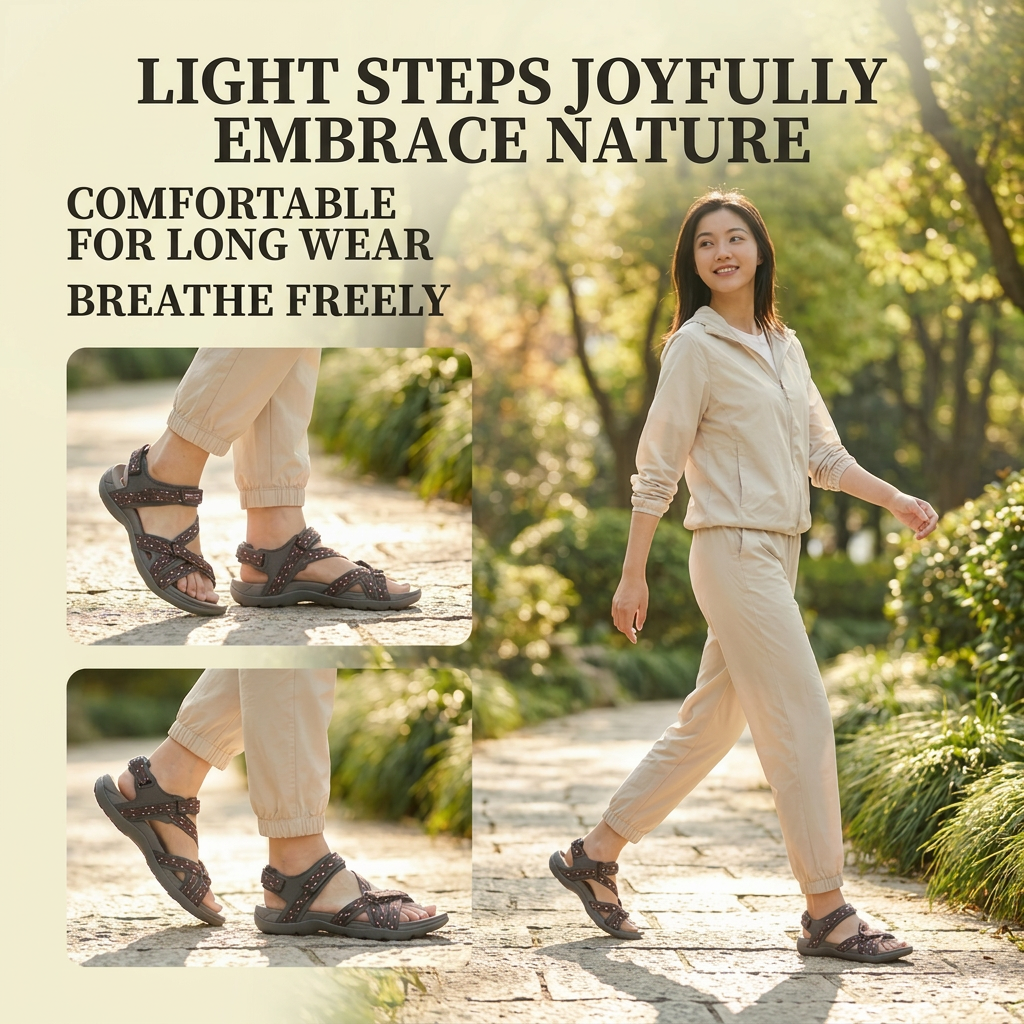 [Ready Stock] GRITION Women Cross Strap Camo Hiking Sandals Water Shoes ...