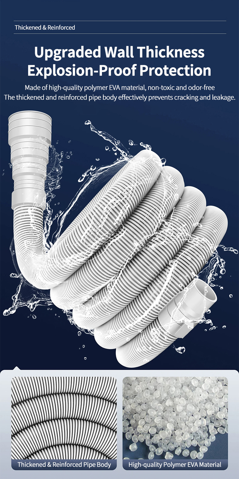 Universal Washing Machine Drain Hose Extension 1.5/ 2/3/5M with ...