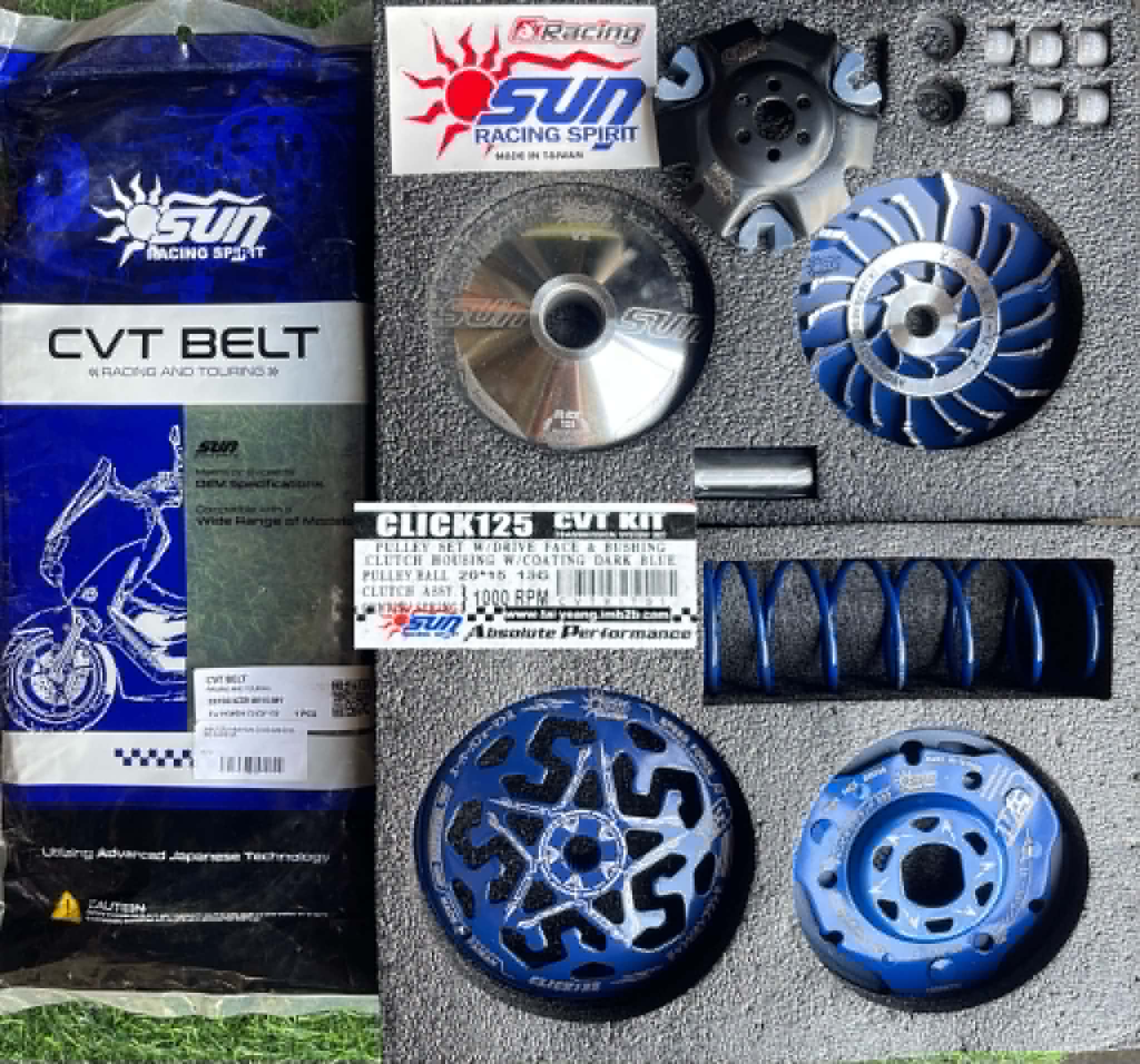 SUN RACING CVT KIT SET VERSION 2 FOR NMAX/AEROX,MIOi125,GEAR,CLICK150 ...