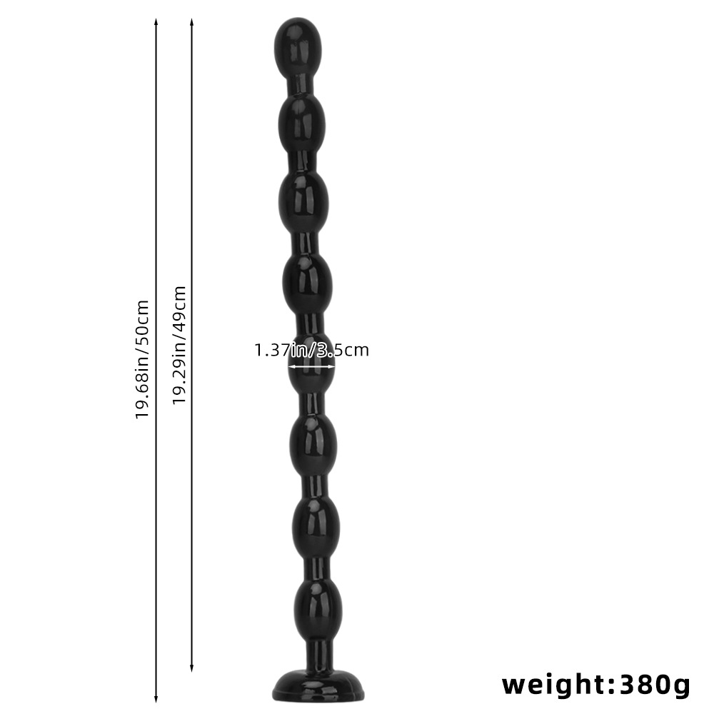 19 Inch Ultra Long Black Silicone Bead Anal Plug | Shopee Philippines