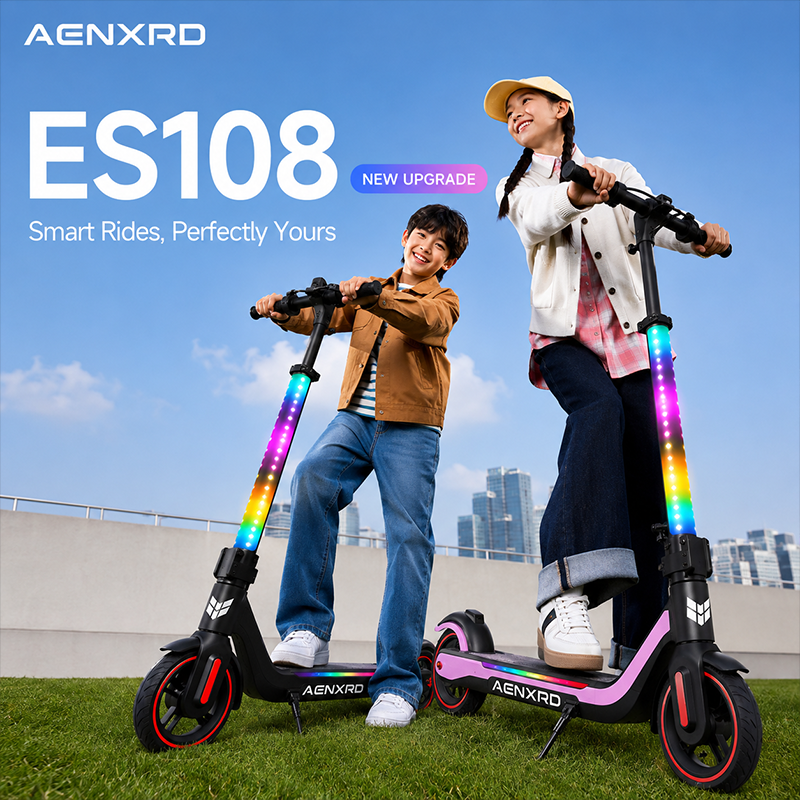 AENXRD LED Light Foldable Electric Scooter 4 Color Portable Urban ...