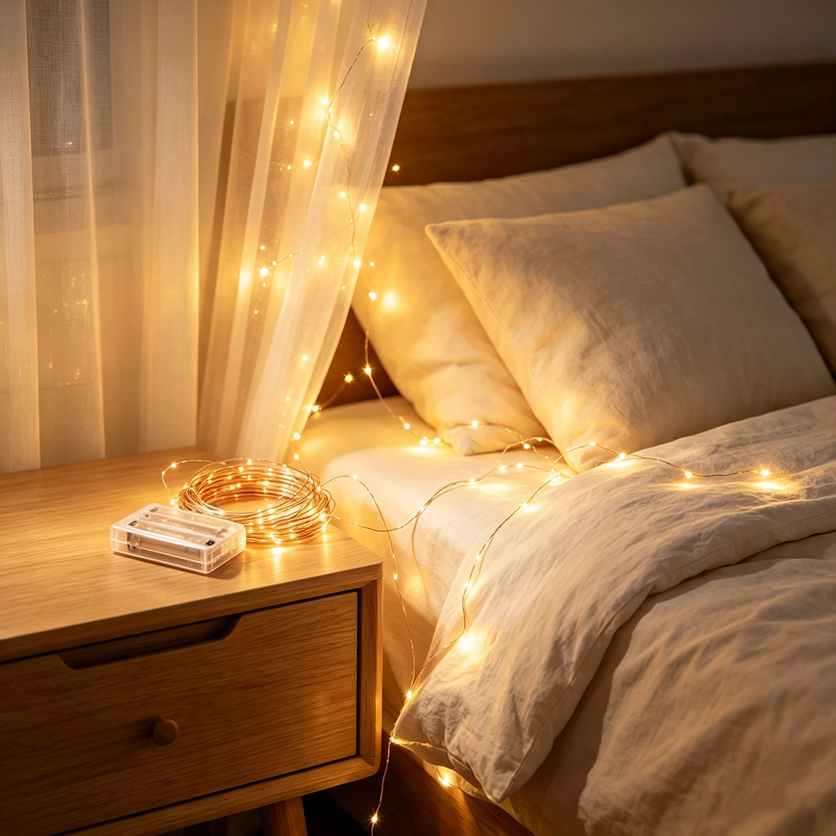 Fairy Light Strip Warm White Battery Operated Home Decoration Gift Box ...