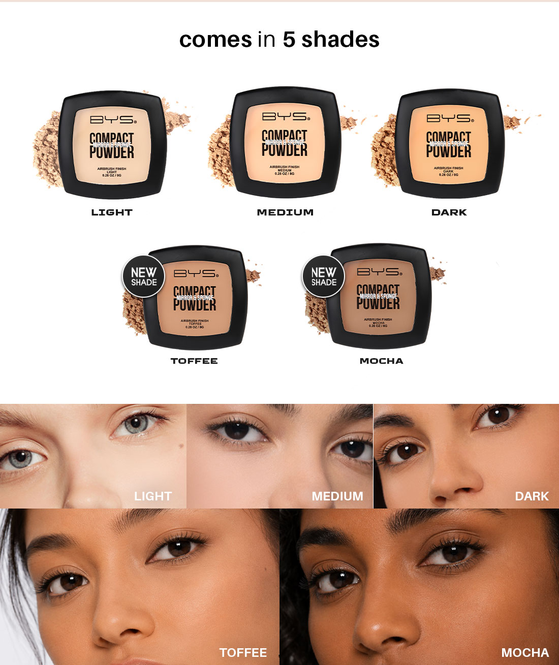 BYS Compact Powder 2L | Lightweight Pressed Powder | Buildable Coverage ...