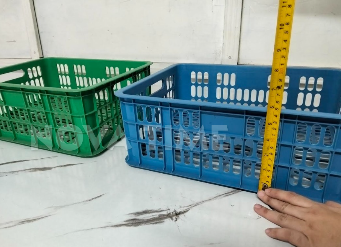 STACKABLE SMALL PLASTIC CRATES FOR FOOD STORAGE #553 COLORED CRATES ...