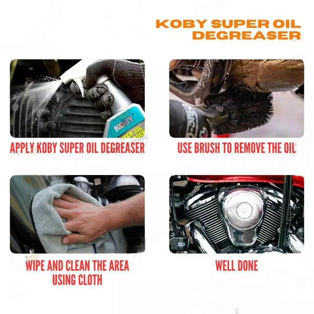 KOBY SUPER OIL DEGREASER - Heavy-Duty Multi-Purpose Cleaner, Removes ...