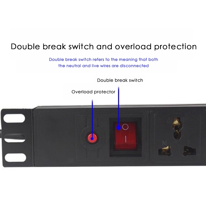 8-Slot Universal Rack Mount Power Distribution Unit – Heavy-Duty PDU ...