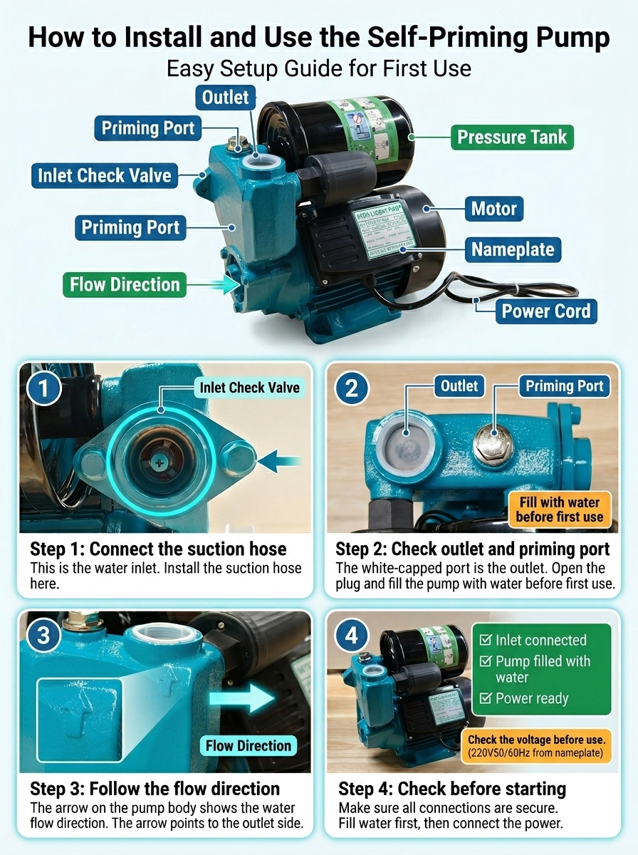 REAIM Automatic Booster Pump Jet Pump Jetmatic Water Pump 370W/600W ...