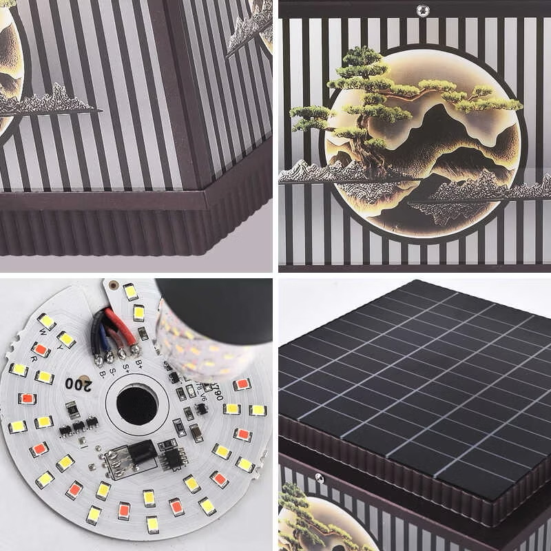 Outdoor Gate Light Solar Outdoor Pillar Lights IP68 Waterproof Solar ...