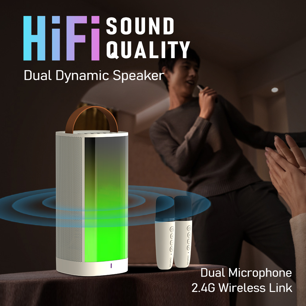 Orashare BS10 Wireless Karaoke Speaker Dual MIC 10W RGB 4000mAh ...