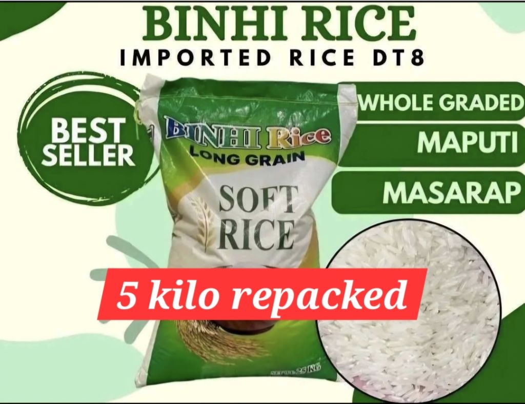 Binhi soft rice imported Rice 5 kilo repacked | Shopee Philippines