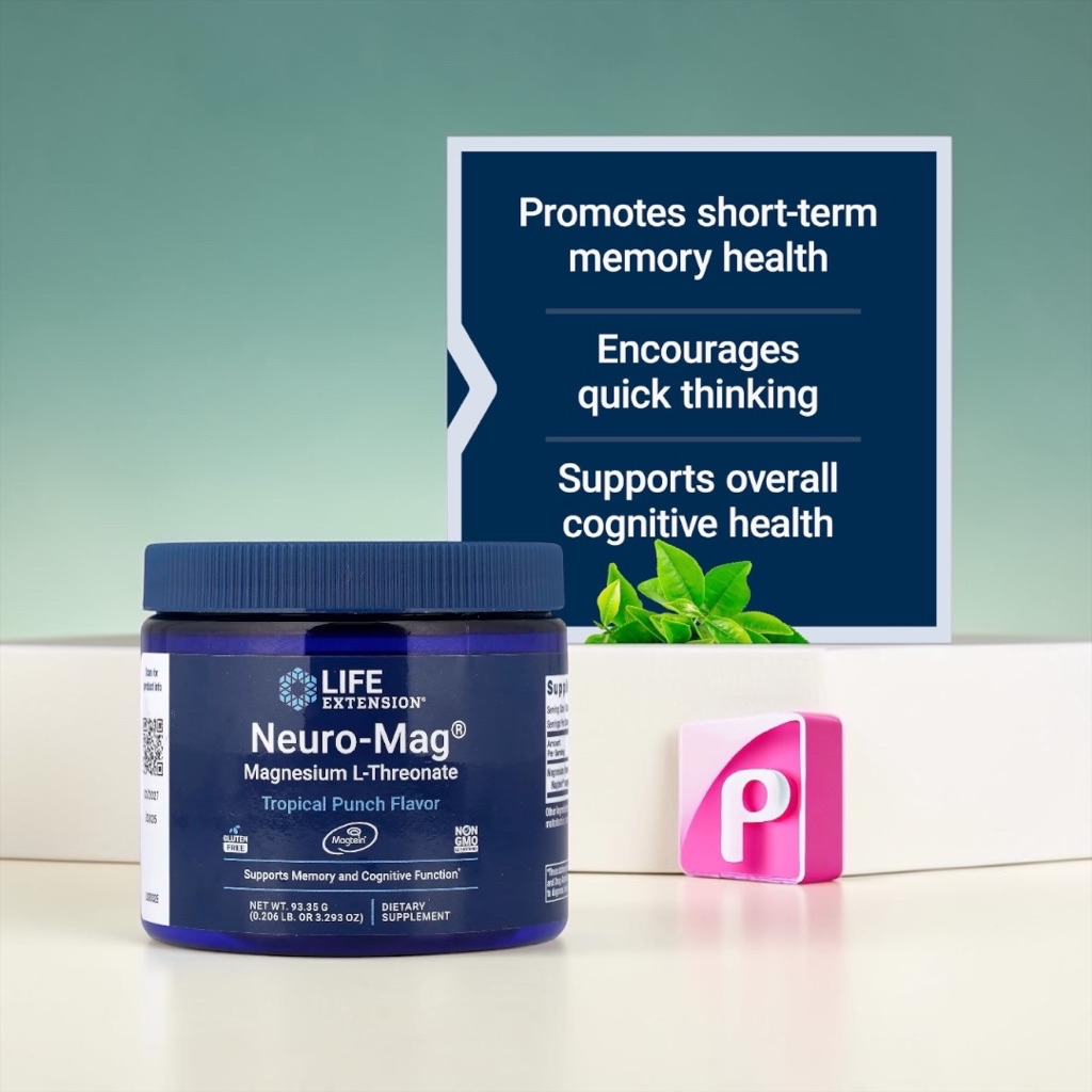 Life Extension Neuro-Mag Magnesium L-Threonate 90 Vegetable Capsules ...